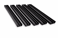 Rail de glissière en PVC en forme de E pour meubles, profilé de guidage en plastique pour systèmes de portes et panneaux de placards et armoires