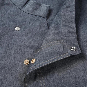 Chemises de chef pour hommes à séchage rapide avec logo personnalisé, grande taille, respirantes, manches courtes, en polyester - Product Image 6