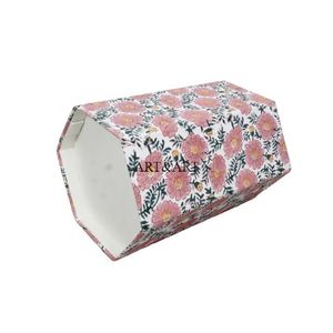 Poubelle en carton à couvercle roulant, imprimé floral, écologique, avec capacité personnalisée pour usage domestique et extérieur, 100% coton - Product Image 4