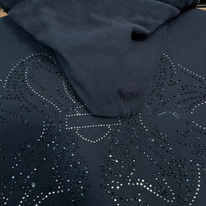 Sweat-shirts en molleton respirant en coton 100% de haute qualité, personnalisés avec des strass, pour hommes, streetwear, 2 pièces - Product Image 3