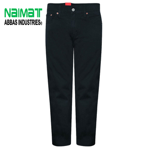 Men Classic Black <b>Denim</b> Jeans Straight Leg Slim Fit Cotton Trousers Casual Work Wear Durable Fashion Long Pants - Product Image 1