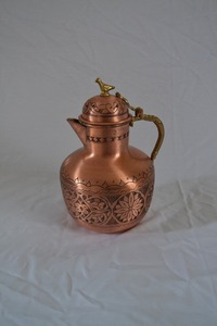 Juego de Jarra Turca de Cobre Hecha a Mano con Patrones Grabados y Revestimiento de Estaño Seguro para Alimentos, Ideal para Cenas Familiares, Uso Festivo y Regalos - Product Image 5