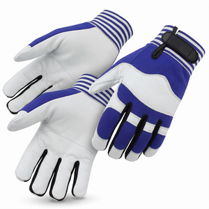 <b>Top</b> Quality Goatskin Leather Mechanic Work Gloves Anti Slip Heavy Duty Heat & <b>Spark</b> Resistant Gardening Gloves - Product Image 2