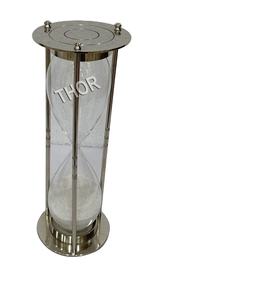 <b>Decorative</b> Brass <b>Sand</b> Timer Hourglass <b>Sand</b> Glass Timer Clock Fashion Gifts Home Office Decor Chrome Polished - Product Image 1