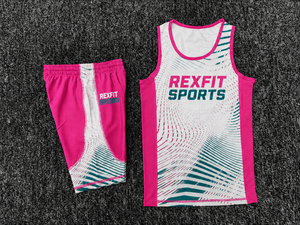 Ensemble de maillots de basket-ball unisexe |   Débardeur respirant 100 % polyester à col en V, imprimé par sublimation, pour équipe, sans manches - Product Image 1