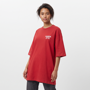 เสื้อยืดโอเวอร์ไซส์ผู้หญิง OEM ผ้าฝ้าย ทรงหลวม สีพื้น เสื้อผ้าลำลองสไตล์สตรีทแวร์ รับสกรีนโลโก้ด้านหน้า - Product Image 4