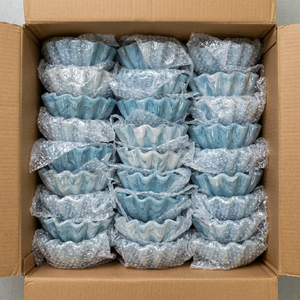 Resin Decorative <b>Bowl</b> Handmade Wholesale Custom OEM ODM <b>Blue</b> Marbled Fluted Serving Dish Tableware Kitchen DECORYUG - Product Image 2