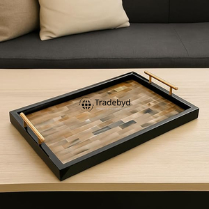 Bandeja de Servicio de Cuerno Moderna Hecha a Mano de Lujo, Decoración Elegante para Mesa de Centro, Accesorios Premium para Comedor, Hogar y Hotel por Tradebyd - Product Image 2