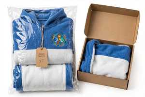Conjunto Deportivo Unisex de Sudadera Azul y Pantalones Blancos, Ecológico, 100% Algodón, Estilo Casual para Invierno - Product Image 6