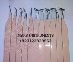 Pinzas para Extensiones de Pestañas de Marca Privada, Pinzas de Acero Inoxidable de Colores Sólidos para Extensiones de Pestañas con Logotipo - Product Image 6