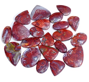 Vente en gros d'agate naturelle folle en dentelle Cabochon de pierres précieuses en vrac Fabrication de bijoux en quartz Pierres précieuses en vrac - Product Image 1