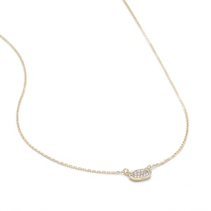 สร้อยคอจี้เพชรทรงรีมอยส์ซาไนต์แบบฝังหนามเตย ทองชุบสีเหลือง 14K - Product Image 1