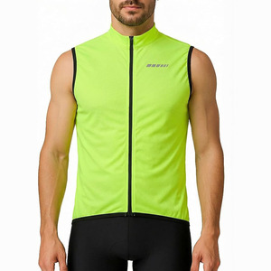 Men’s Sleeveless Cycling Jersey, Full Zip, Quick-Dry Breathable Lightweight Knit, <b>3</b> Rear Pockets - Product Image 1