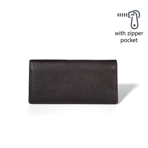 High Quality Handmade Castello Genuine Pebble Top Grain Leather Long <b>Wallet</b> Open Closure in Black Brown Navy Burgundy Green - Product Image 1