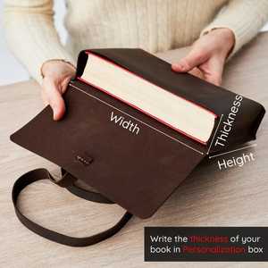 Étui en cuir personnalisé avec fermoir en laiton, couverture de livre en cuir, fabrication de composants haut de gamme LBC-0036 - Product Image 5