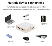 Projecteur de poche intelligent DLP Full HD 3D sans fil BT 2023, mini projecteur LED WiFi portable, 100 pouces, 50 lumens ANSI, mise au point automatique, garantie 1 an