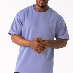 T-shirt Homme Oversize en Coton Tissé Respirant, Épaules Tombantes, Style Streetwear, Impression Personnalisée Haute Qualité, Grammage Lourd - Product Image 3