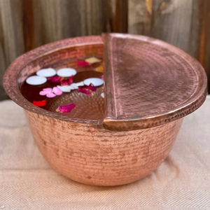 Bassin de pédicure rond en métal fantaisie en acier inoxydable avec repose-pieds, produits émaillés pour la maison - Product Image 2