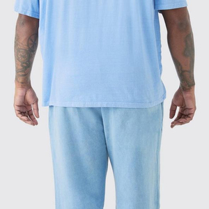 Lightweight Plain Dyed Enzyme Wash Mid Waist <b>Harem</b> Pants Thick Fleece Blank Straight Polyester/Cotton Casual Sweatpants Hoodie - Product Image 5