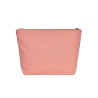 Pochette à cosmétiques de voyage écologique unisexe en toile de coton jute personnalisée style ethnique fermeture à glissière à motif de lettres prix de gros