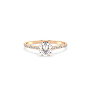 REYES Fine Jewelry HPHT CVD Lab Grown Diamond Solitaire Ring For Women 14K Solid Gold Wedding Anniversary Gift Rings - Product Image 2