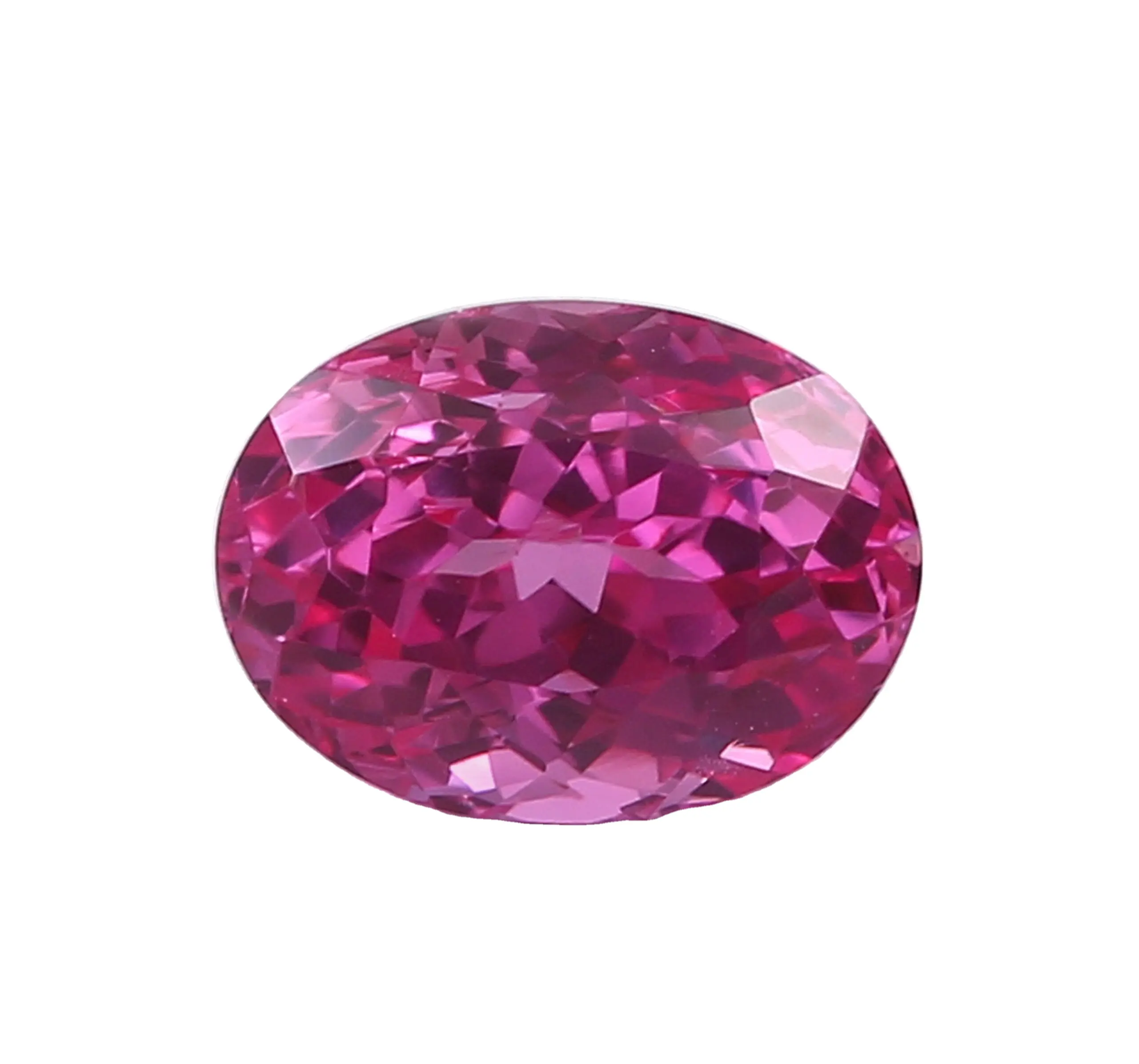 Piedra preciosa cultivada en laboratorio suelta de zafiro rosa para hacer joyas para mujeres, tamaño calibrado disponible de 5mm a 25mm