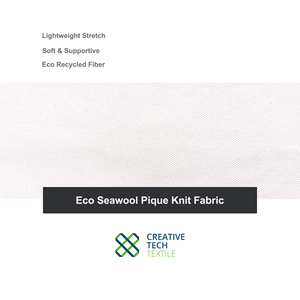 RCO-CK0157 Coton/Laine de mer recyclée PET/Spandex=38.8/58.2/3 Laine de mer PET recyclée durable issue de coquilles d'huîtres, mélangée pour chemises - Product Image 5