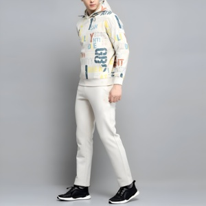 Conjunto de Sudadera con Capucha y Pantalones Deportivos de Forro Polar para Hombre, Ropa Deportiva Informal, Corte Holgado, Ropa de Invierno, Logotipo Personalizado, Venta al Por Mayor - Product Image 4