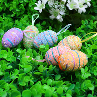 Œufs de Pâques classiques en mousse en gros à prix réduit, décorations 40*60mm, œufs suspendus multicolores