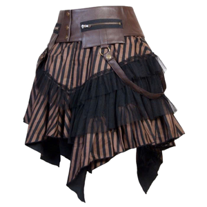 Jupe en jean patchwork style cargo design utilitaire fournisseur vietnamien quantité minimale de commande de gros 50 pcs - Product Image 2