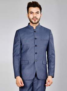 La Scoot Costume 2 pièces pour homme, coupe régulière, col banni, tenue de cérémonie, vêtements longs en polyester viscose respirant - Product Image 5