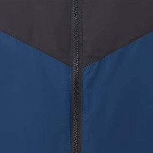Chaqueta Deportiva con Capucha para Hombre, Diseño Color Block Negro y Azul, Cierre de Cremallera, Estilo Casual, Poliéster, Ropa de Otoño - Product Image 4