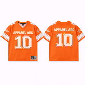 Camiseta de Fútbol Naranja al por Mayor, 10 Unidades, Uniforme de Equipo Unisex de Malla, Logotipo Personalizado, Proveedor de Ropa Deportiva OEM - Product Image 2