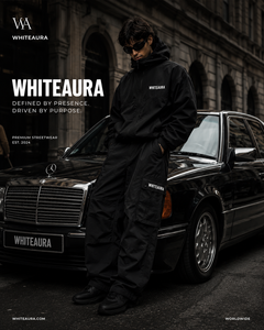 WHITEAURA Chándal Unisex con Capucha, Largo, Negro Sólido, Impermeable, Transpirable, Ligero, Estilo Urbano, con Cordón Ajustable, Cierre Regular - Product Image 5