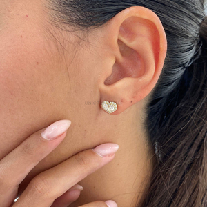 Boucles d'oreilles en or massif 10k 14k 18k avec diamants de laboratoire certifiés IGI, qualité boutique de joaillerie fine, sélection or jaune, rose et blanc - Product Image 1