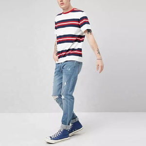 Camisetas de Moda 2026 Personalizadas para Hombre, de Manga Corta, Multicolores, a Rayas, Económicas, con la Mejor Calidad y Servicios OEM - Product Image 3