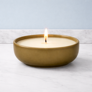 Sea Breeze Ceramic Candle Vessel Wide Bowl Thick Durable Heat Resistant Smooth Matte Glaze Single Wick Premium Home Decor - Product Image 3