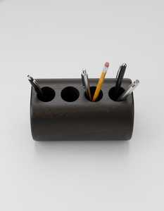 <b>Rustic</b> Wooden <b>Desk</b> Organizer Pen and Pencil Storage Stand - Product Image 5