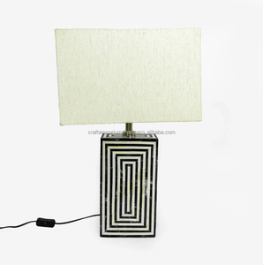 Haute qualité Chevron motif os incrustation lampe de Table décorative lampe de Table en résine pour salon électrique - Product Image 1