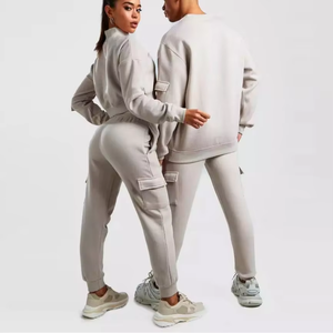 Conjunto de Sudadera con Capucha y Pantalones Deportivos de Forro Polar para Mujer, 2 Piezas, Estilo Casual, para Invierno y Otoño - Product Image 6