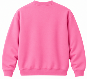 Sudadera de Cuello Redondo Rosa para Hombre, Diseño con Letras de Pedrería, Corte Regular Informal, Estilo Otoñal, 100% Algodón Tejido, 350g - Product Image 2