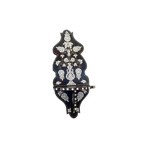 Arte Geométrico Islámico de Metal para Pared - Diseño de Arco de Rejilla Negra al por Mayor - Product Image 4