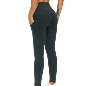 Leggings de yoga acampanados de cintura alta con estampado y control de abdomen para mujer - Pantalones largos de Spandex/Nylon con corte de campana - Product Image 3
