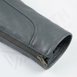 Veste en cuir de vache véritable pour homme, style Cafe Racer, coupe ajustée, hiver, fabricant et fournisseur OEM ODM en gros - Product Image 6