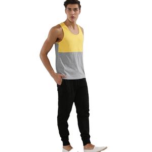 <b>Mens</b> Solid Formal Tank Top Yellow Grey Quick Dry Anti-UV Breathable Cotton Sleeveless Eco-Friendly for Summer Workout - Product Image 6