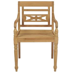 Ensemble de 4 chaises de jardin Batavia en teck massif, durables et de taille moyenne, type de chaise Batavia - Product Image 5