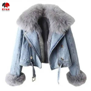 Veste en jean personnalisée Ryan Pro Gear pour femmes, tissu respirant et confortable avec logo personnalisé - Product Image 1