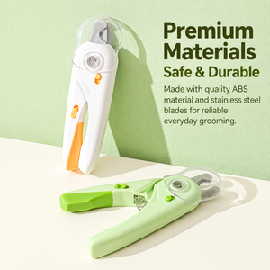 Pet Nail Clipper with LED <b>Light</b> Built-in Nail File Splash Guard Professional <b>Dog</b> Cat Nail Trimmer Grooming Tool - Product Image 3