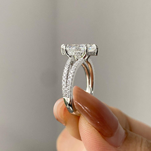 Women's Marquise <b>Diamond</b> Engagement <b>Ring</b> Prong Setting 1.75 Carat Lab-Grown Wedding 14k Eternity Vermeil Party Anniversary Gift - Product Image 3