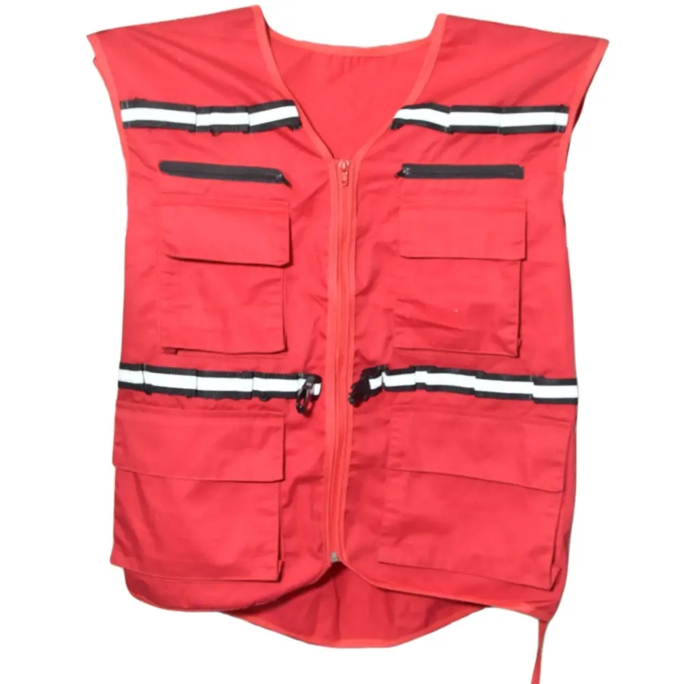 Áo Vest Và Áo Khoác An Toàn Tùy Chỉnh Áo Vest An Toàn Phản Quang Tầm Nhìn Cao 100% Polyester Trang Phục Làm Việc Có Dải Phản Quang